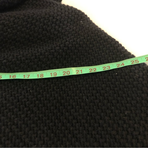 COCOGIO Poncho/Serape, Black, Made in Italy, Wool Blend, Women’s Size L/XL - Picture 4 of 5